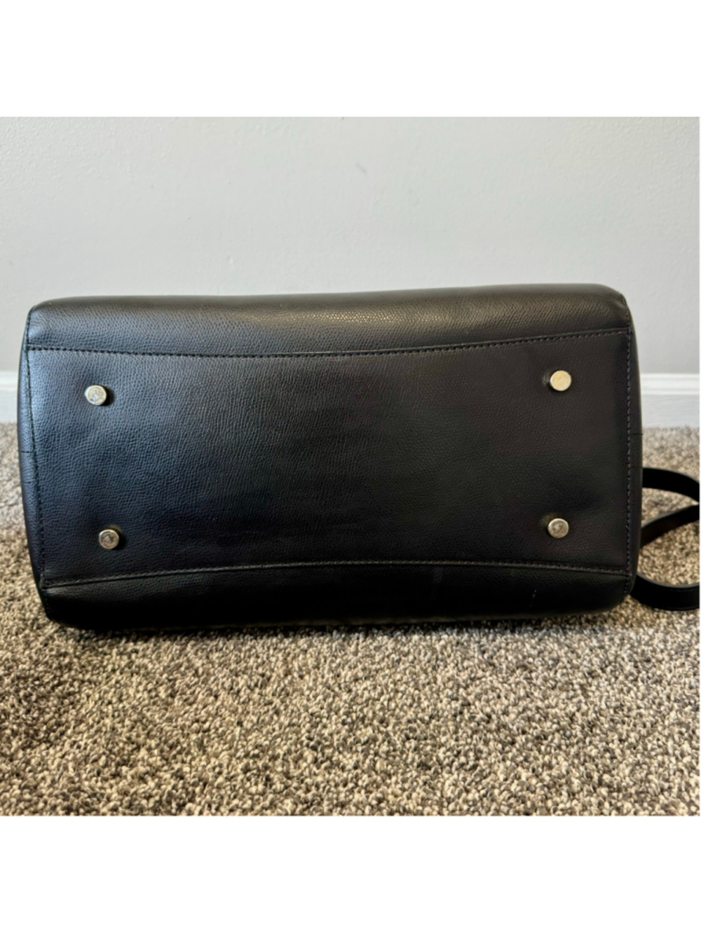 Women's Luana Ferracuti Black Leather Large Satchel Bag Made in Italy - Picture 15 of 16
